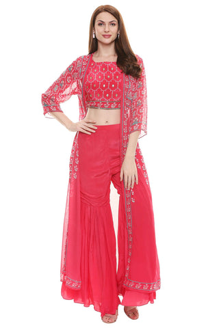 Alia Bhatt's pink Manish Malhotra sharara pants came with a corset-style  blouse | VOGUE India